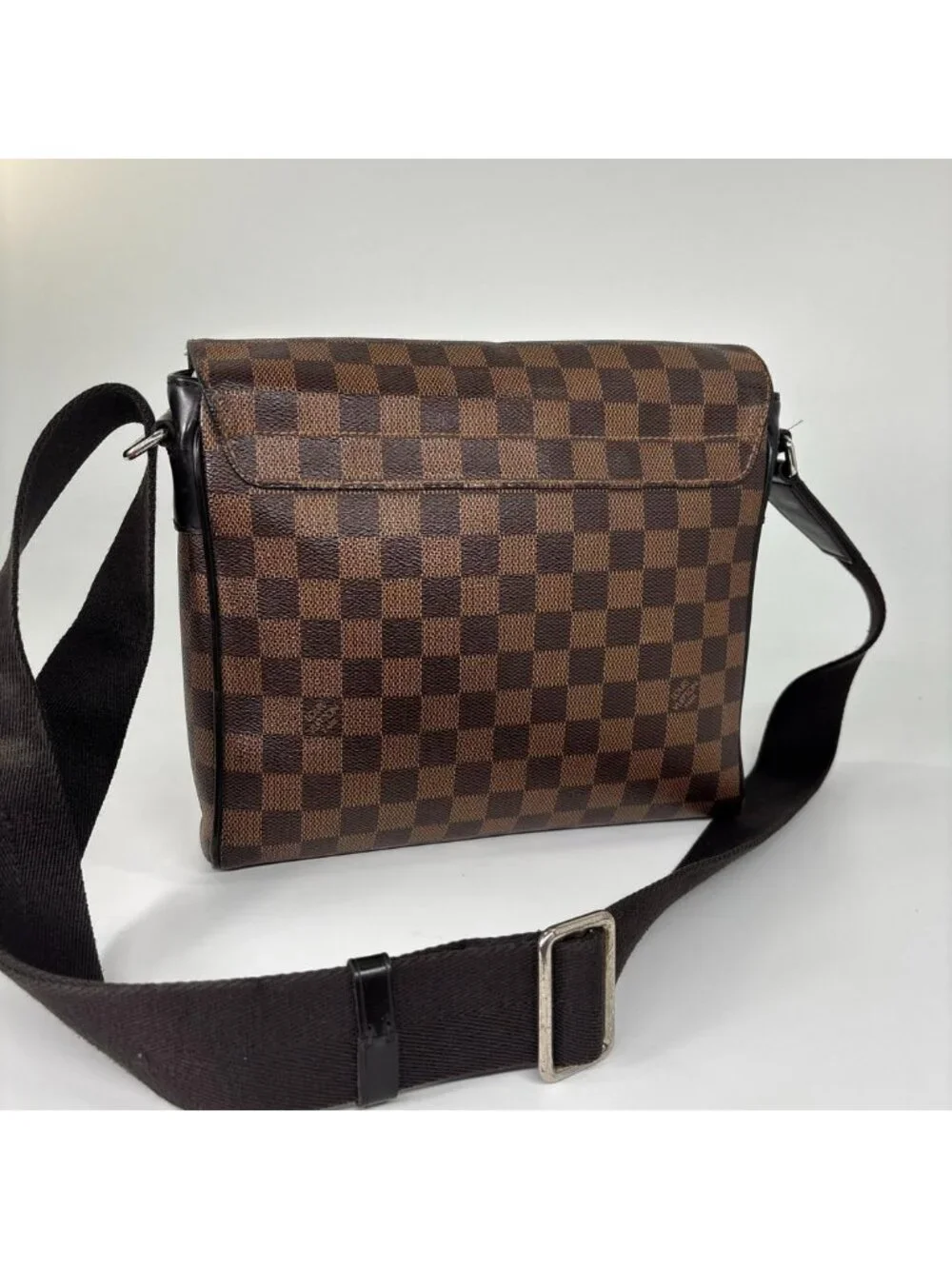 Louis Vuitton Super Damier District PM Shoulder Bag Brown